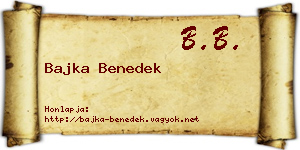 Bajka Benedek névjegykártya