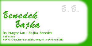 benedek bajka business card